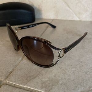Ferragamo Gancini Brown Gradient Sunglasses